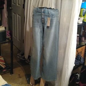 Banana Republic Size 29/ 8 Petite High Rise Wide Leg Jeans